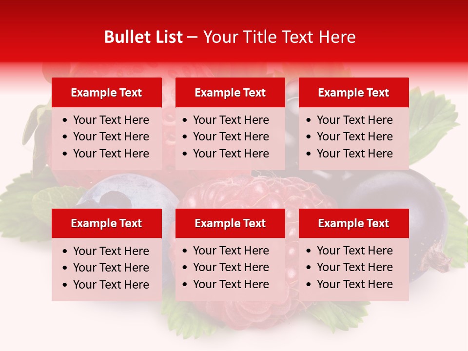 Food Strawberry Mix PowerPoint Template