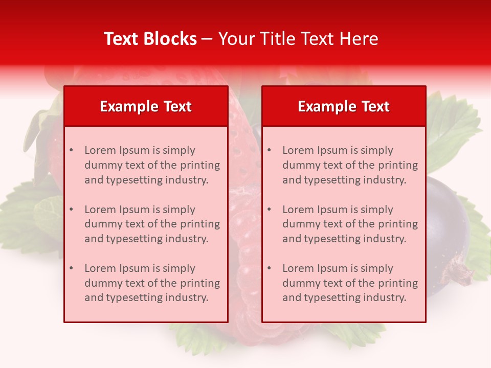 Food Strawberry Mix PowerPoint Template