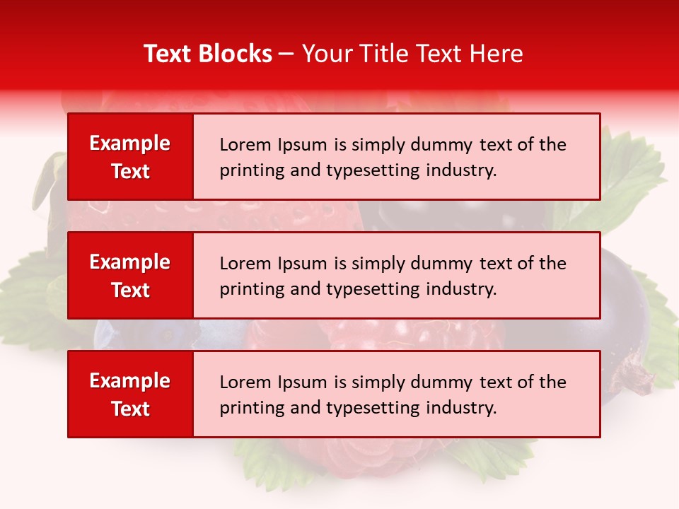 Food Strawberry Mix PowerPoint Template