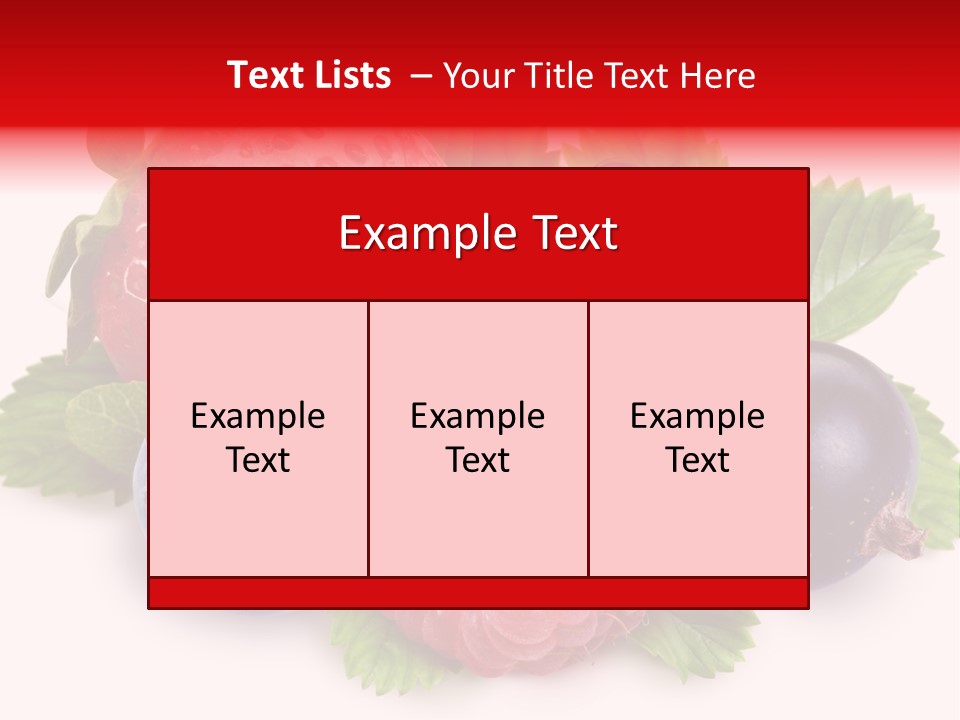 Food Strawberry Mix PowerPoint Template