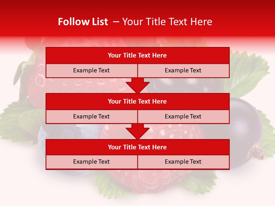 Food Strawberry Mix PowerPoint Template