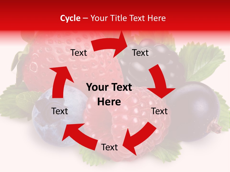 Food Strawberry Mix PowerPoint Template