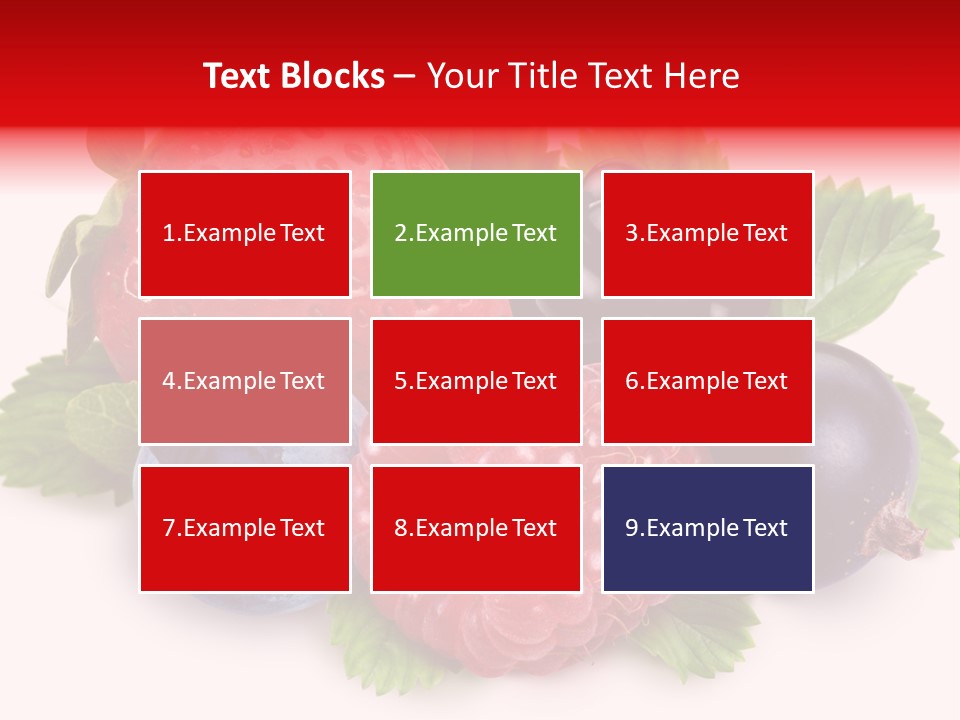 Food Strawberry Mix PowerPoint Template