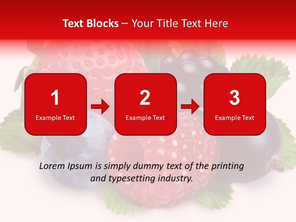 Food Strawberry Mix PowerPoint Template