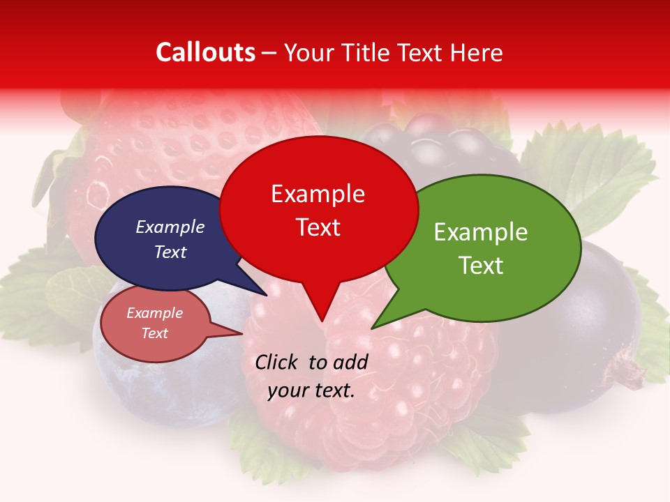 Food Strawberry Mix PowerPoint Template