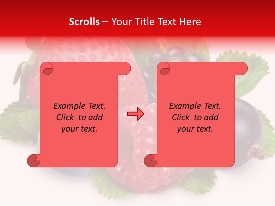 Food Strawberry Mix PowerPoint Template