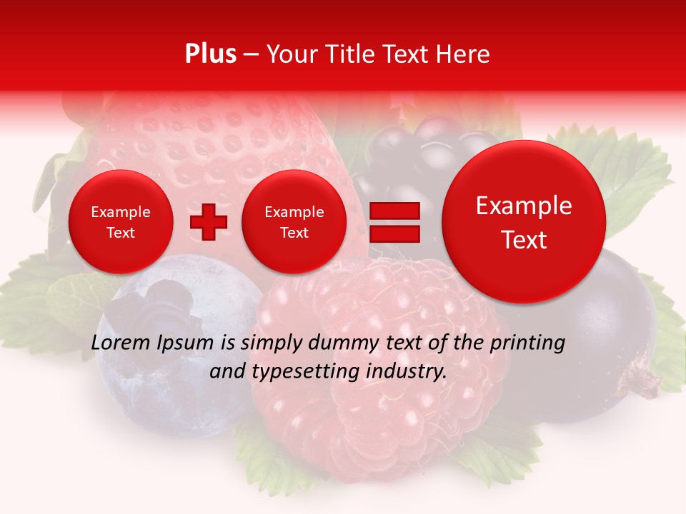 Food Strawberry Mix PowerPoint Template