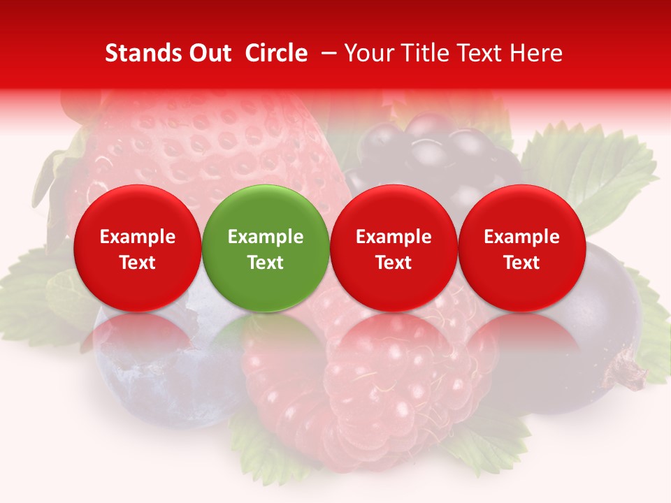 Food Strawberry Mix PowerPoint Template