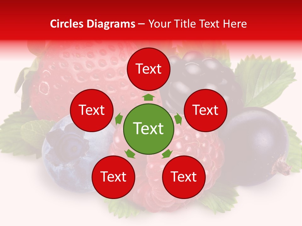 Food Strawberry Mix PowerPoint Template