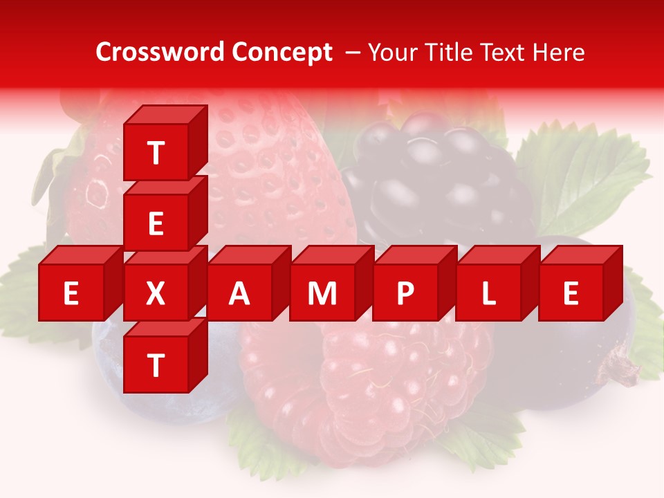 Food Strawberry Mix PowerPoint Template