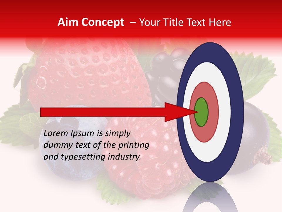 Food Strawberry Mix PowerPoint Template