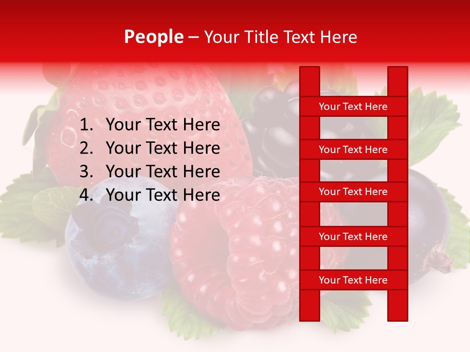 Food Strawberry Mix PowerPoint Template