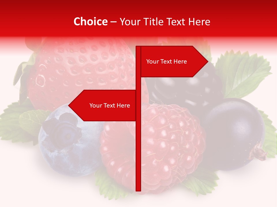 Food Strawberry Mix PowerPoint Template