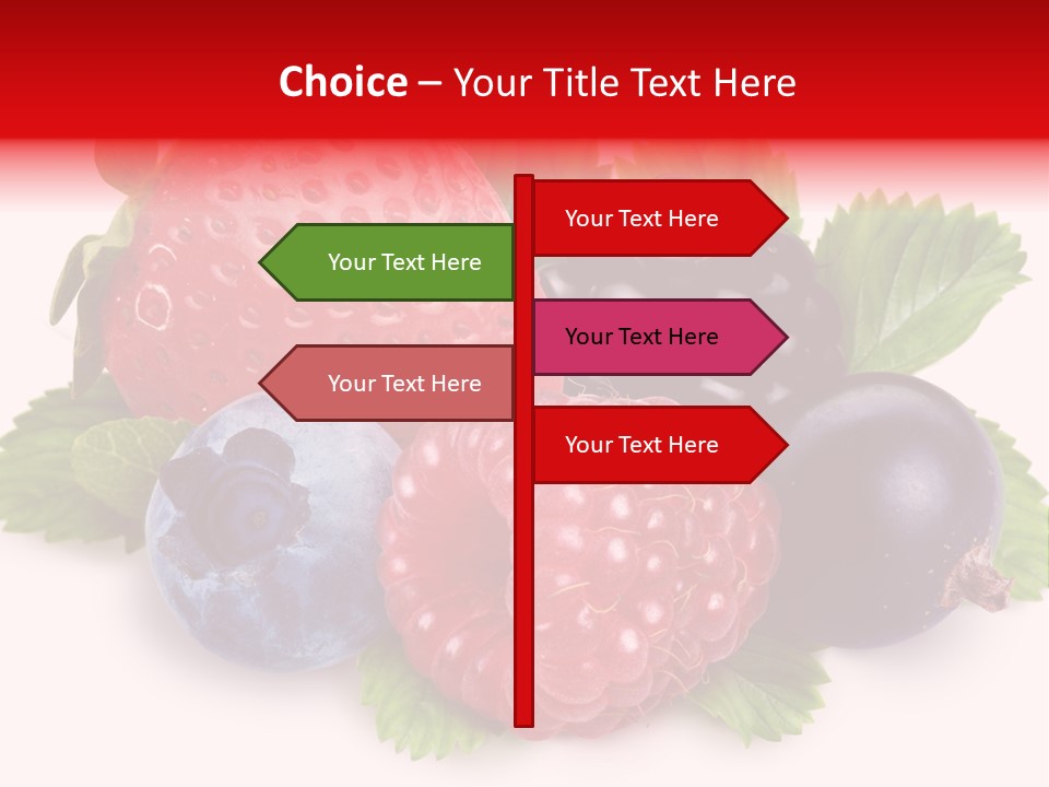 Food Strawberry Mix PowerPoint Template