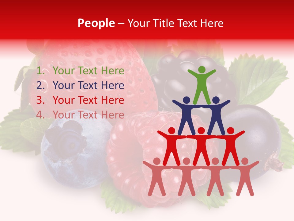Food Strawberry Mix PowerPoint Template