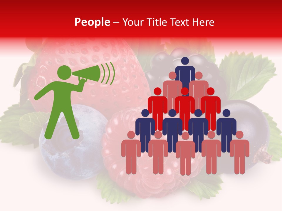 Food Strawberry Mix PowerPoint Template
