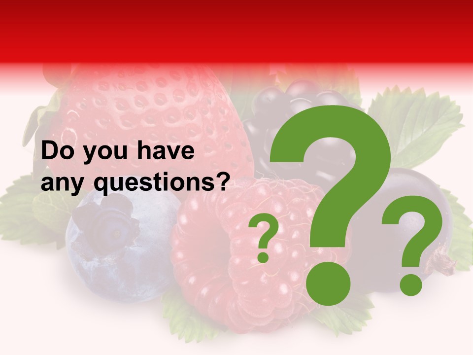 Food Strawberry Mix PowerPoint Template