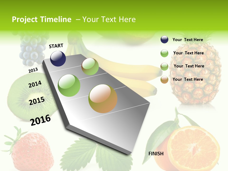 Organic Blue Still Life PowerPoint Template