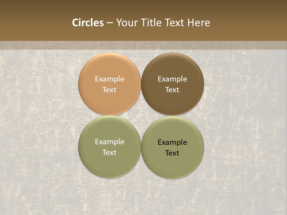 Background Brown Alphabet PowerPoint Template