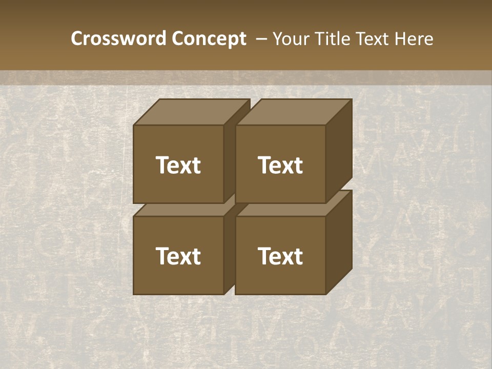 Background Brown Alphabet PowerPoint Template