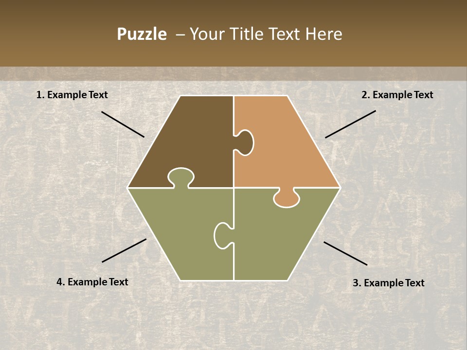 Background Brown Alphabet PowerPoint Template