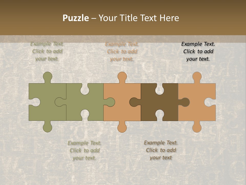 Background Brown Alphabet PowerPoint Template