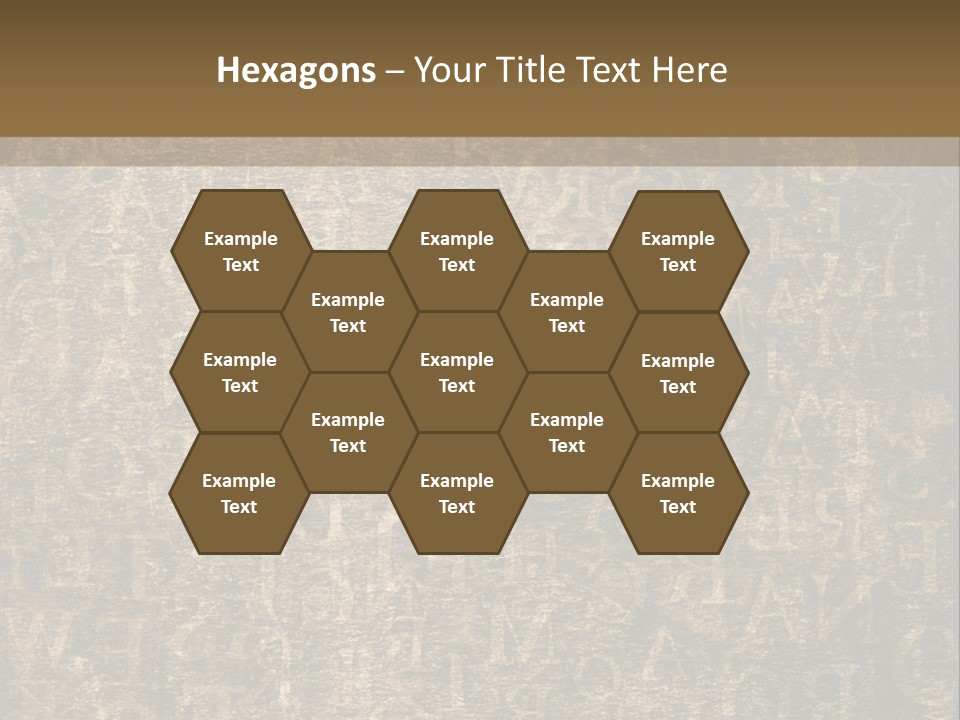 Background Brown Alphabet PowerPoint Template