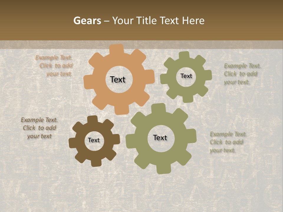 Background Brown Alphabet PowerPoint Template