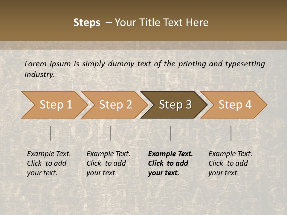 Background Brown Alphabet PowerPoint Template