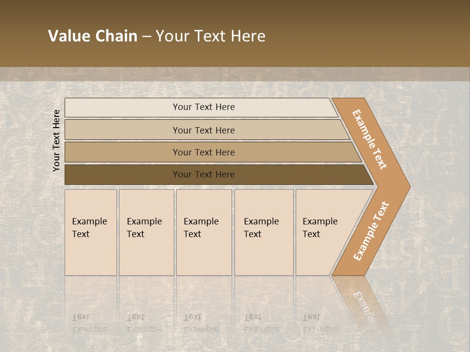 Background Brown Alphabet PowerPoint Template