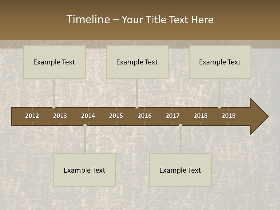 Background Brown Alphabet PowerPoint Template