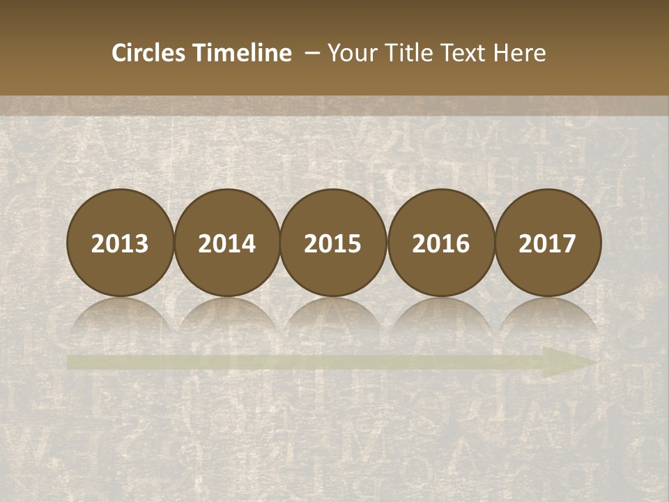 Background Brown Alphabet PowerPoint Template