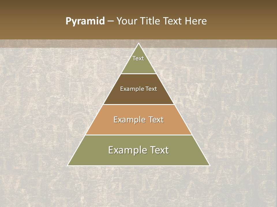 Background Brown Alphabet PowerPoint Template