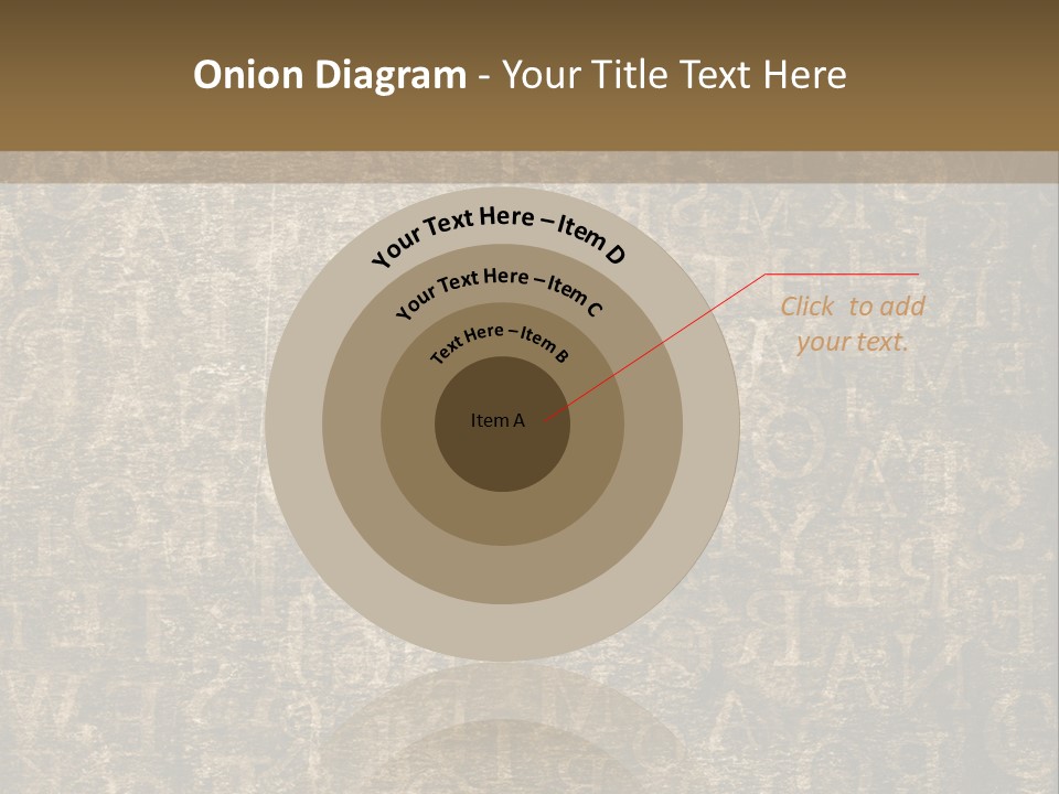 Background Brown Alphabet PowerPoint Template