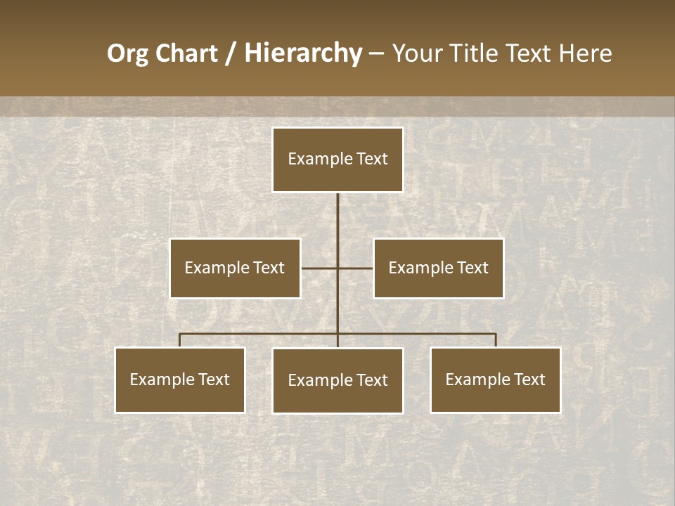 Background Brown Alphabet PowerPoint Template
