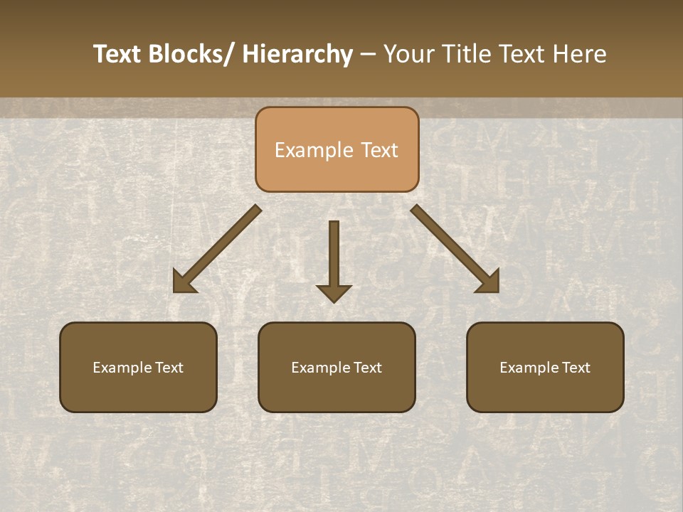 Background Brown Alphabet PowerPoint Template