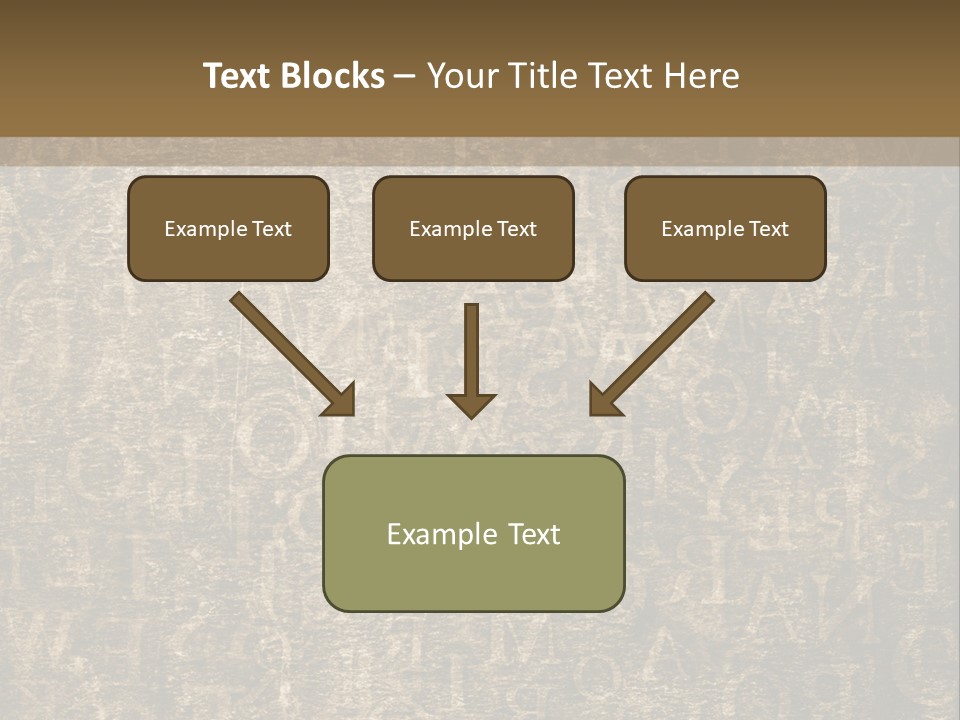 Background Brown Alphabet PowerPoint Template