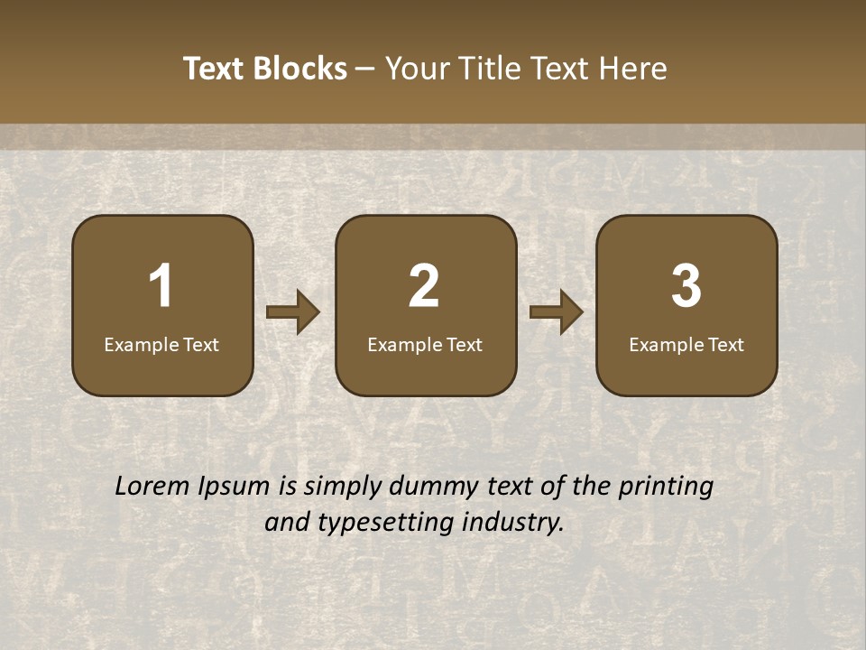 Background Brown Alphabet PowerPoint Template