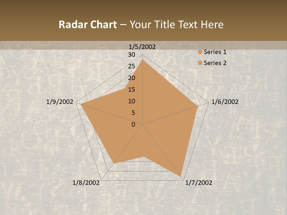 Background Brown Alphabet PowerPoint Template