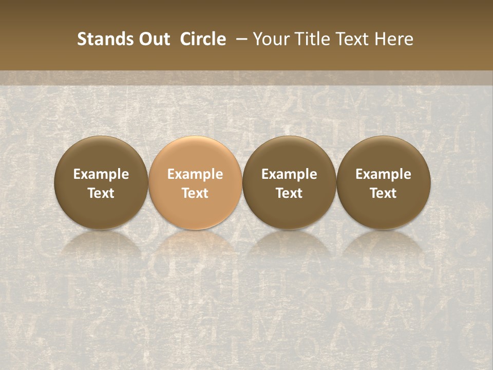 Background Brown Alphabet PowerPoint Template