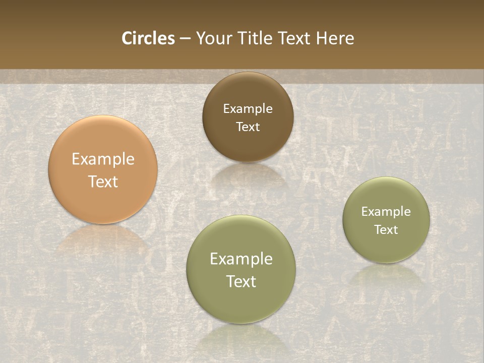 Background Brown Alphabet PowerPoint Template