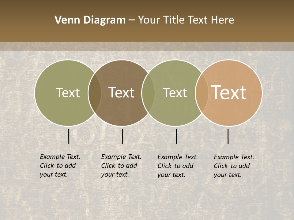 Background Brown Alphabet PowerPoint Template