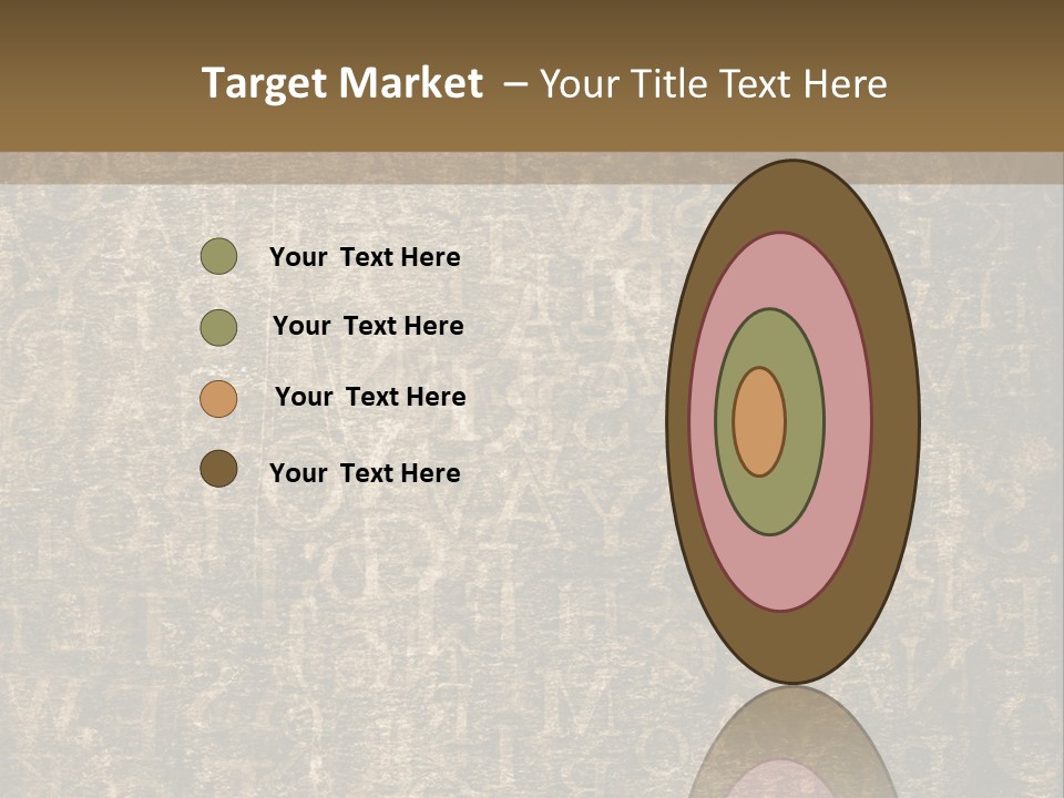 Background Brown Alphabet PowerPoint Template