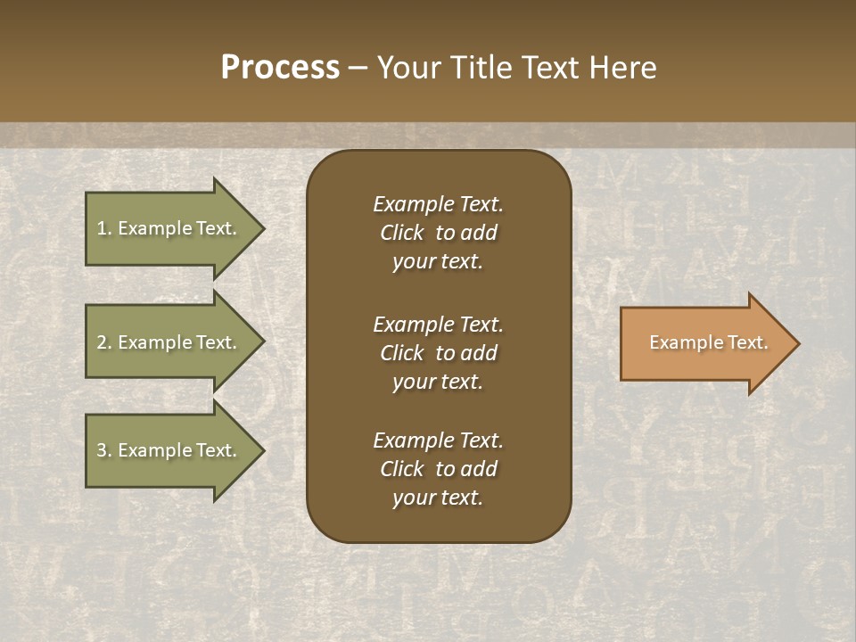 Background Brown Alphabet PowerPoint Template