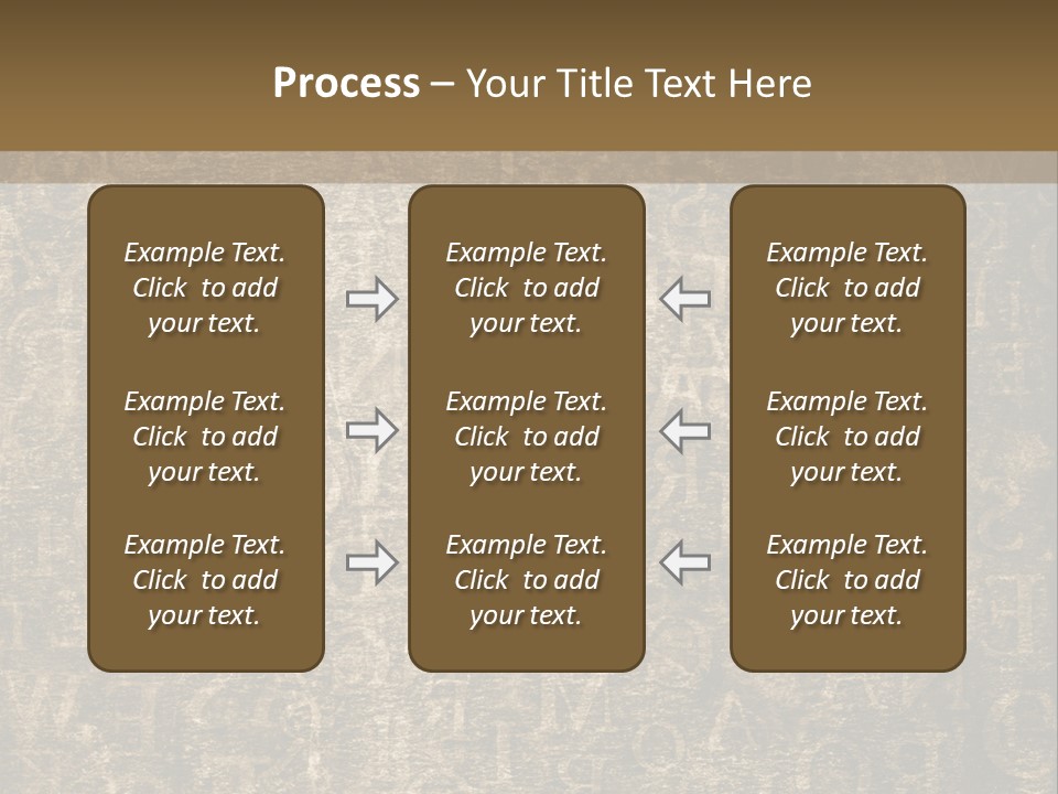Background Brown Alphabet PowerPoint Template
