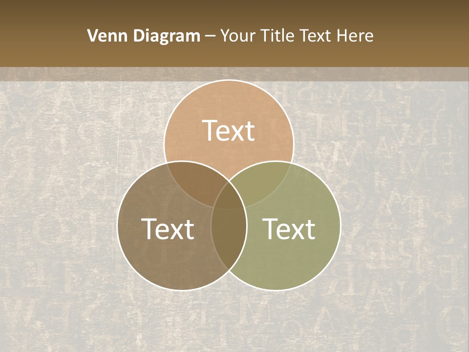 Background Brown Alphabet PowerPoint Template