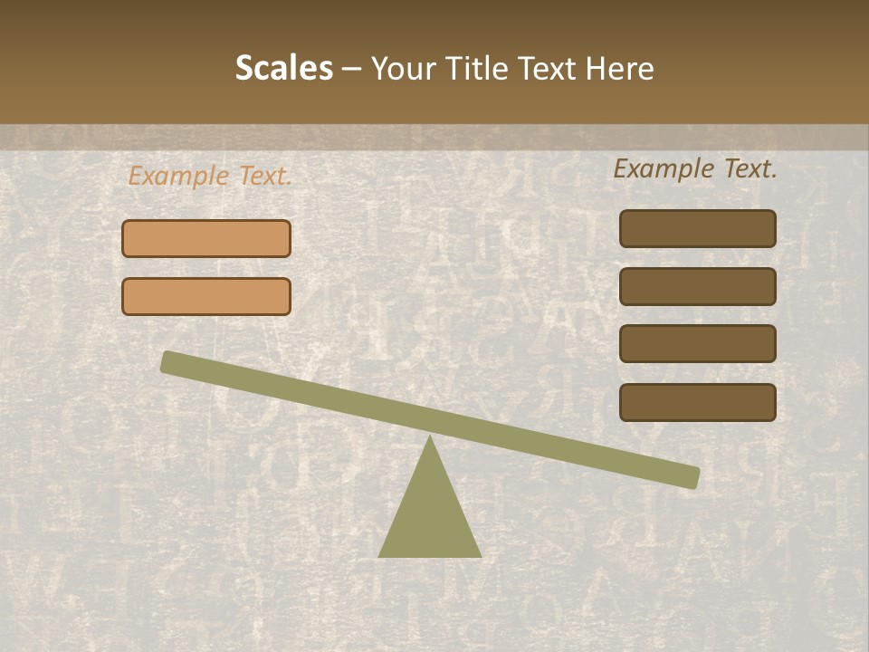 Background Brown Alphabet PowerPoint Template