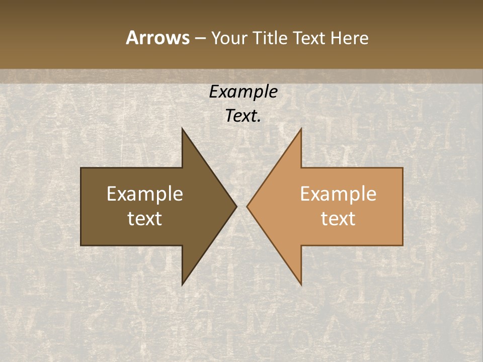 Background Brown Alphabet PowerPoint Template