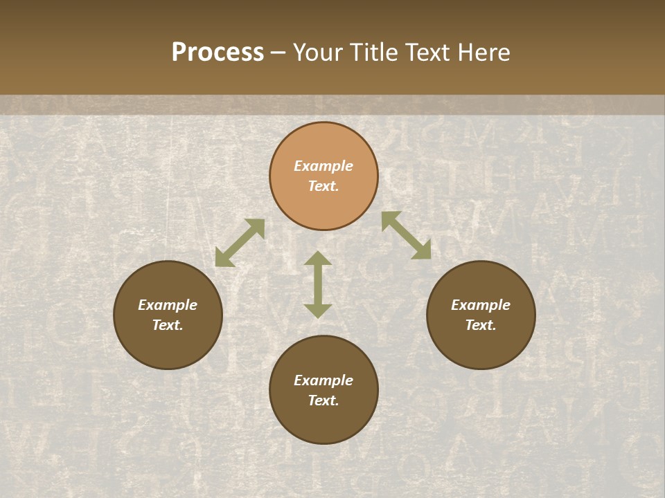 Background Brown Alphabet PowerPoint Template