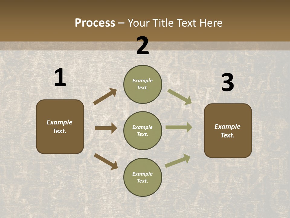 Background Brown Alphabet PowerPoint Template
